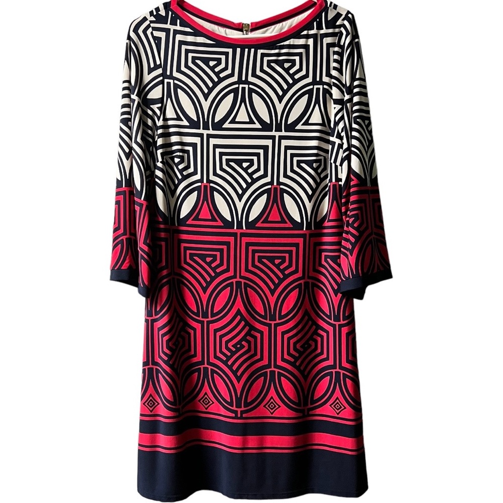 Eliza J Patterned Shift Dress Size 10